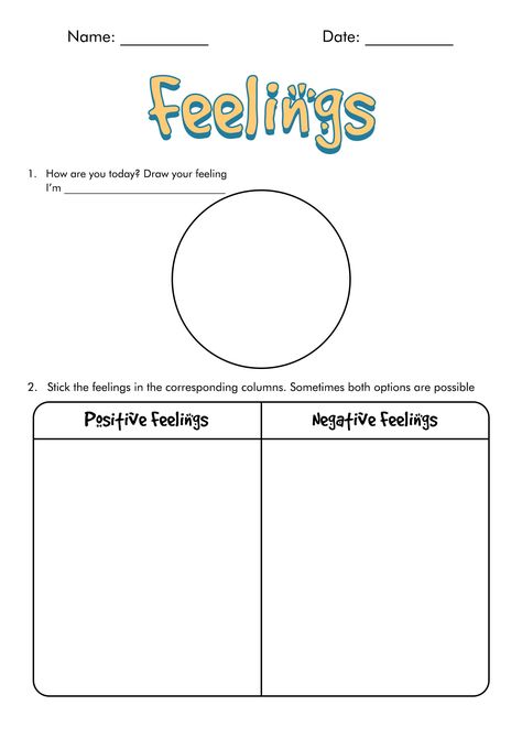 13 What Are Feelings Worksheets / worksheeto.com Feelings Faces, Understanding Feelings, Kids Word Search, Emotion Words, The Entity, School Counseling Activities, Emotions Activities, Negative Words, Counseling Activities