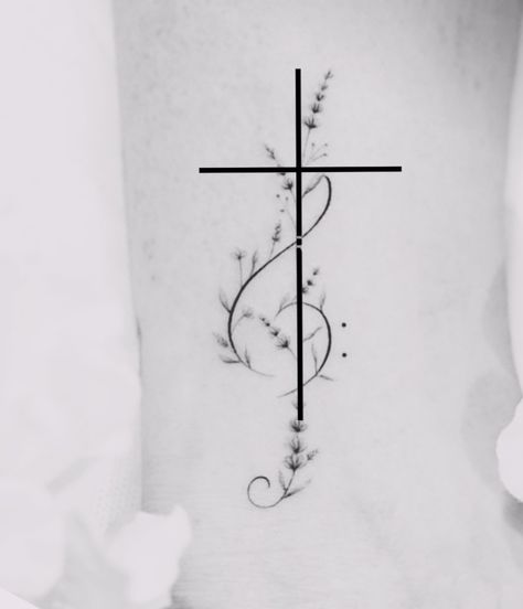 Cross Side Tattoo, Tattoos With Cross, Pretty Cross Tattoo, Feminine Cross Tattoo, Book Inspired Tattoos, Simple Cross Tattoo, Tiny Tattoos For Women, Freedom Tattoos, Scripture Tattoos