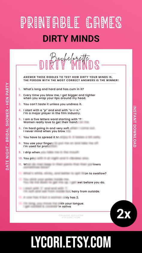 Dirty Minds | Valentine's Day | Printable Game for Adults | Ladies Night Games Questions To Ask Girlfriend, Ladies Night Games, Valentine Activity, Morse Code Words, Game For Adults, Night Games, Truth And Dare, Question Game, Valentine Activities