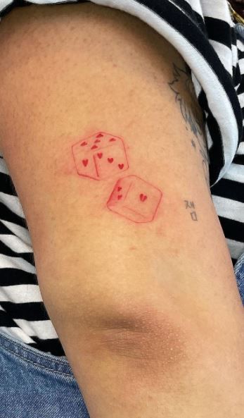 Luck Tattoo Ideas, Dice Tattoos, Q Tattoo, Luck Tattoos, Dice Tattoo, Luck Tattoo, Tattoo Me, Tattoo Portfolio, Get A Tattoo