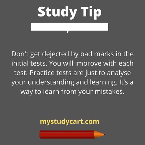 Don't get dejected by low scores in the tests. #students #studytip #learning #Mistakes #JEE #NEET #JEEMain #StudyMotivation #JEEMotivation #NEETMotivation #JEEaspirant #NEETaspirant Testing Motivation, Exam Study Tips, Exam Quotes, Best Study Tips, Learn From Your Mistakes, Study Help, Exam Study, Good Student, Study Skills