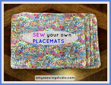 Fabric Table Mats, Place Mats Quilted Patterns Free, Place Mat Patterns Free, Sewing Placemats, Sew Placemats, Diy Placemats Fabric, Sewing Tutorials For Beginners, Placemat Diy, Sewing Ruffles