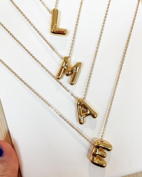 Initial bubble necklaces are here and so cute! Layer them or wear on it’s on💓 Shop them online or in store! Bubble Necklaces, So Cute, Initials, In Store, Bubbles, Necklaces, Boutique, On Instagram, How To Wear