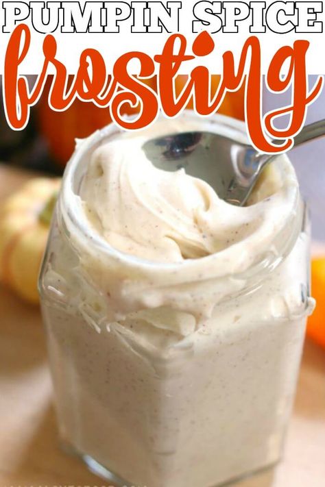 Pumpkin Frosting, Pumpkin Spice Cream Cheese, Cream Cheese Icing Recipe, Spice Frosting, Pumpkin Spice Cream, Diy Easy Recipes, Cream Cheese Frosting Recipe, Dessert Aux Fruits, Desserts Vegan