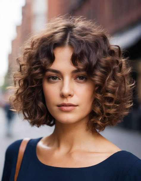 French Curly Bob, Bold Hair Color Ideas, Curly Bob Bangs, Curly Bob Hair, Curly Bob With Fringe, Curly Hair Bob Haircut, Curly Inverted Bob, Bob Hair Styles, Layered Curly Haircuts