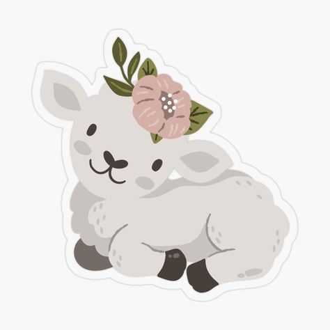 Sheep Sticker, Plastic Stickers, Cute Sheep, Personalized Water Bottles, Black Artists, Bible Journaling, Top Artists, Sheep, Sticker Design