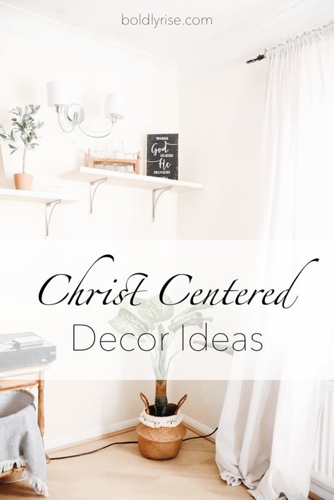 Biblical Decorating Ideas, Christ Easter Decorations, Christian Wall Decor Ideas, Easter Church Decor, Christian Signs For Home, Christian Decor Ideas, Prayer Room Ideas Decor Christian, Christ Centered Easter Decorations, Homemaking Ideas