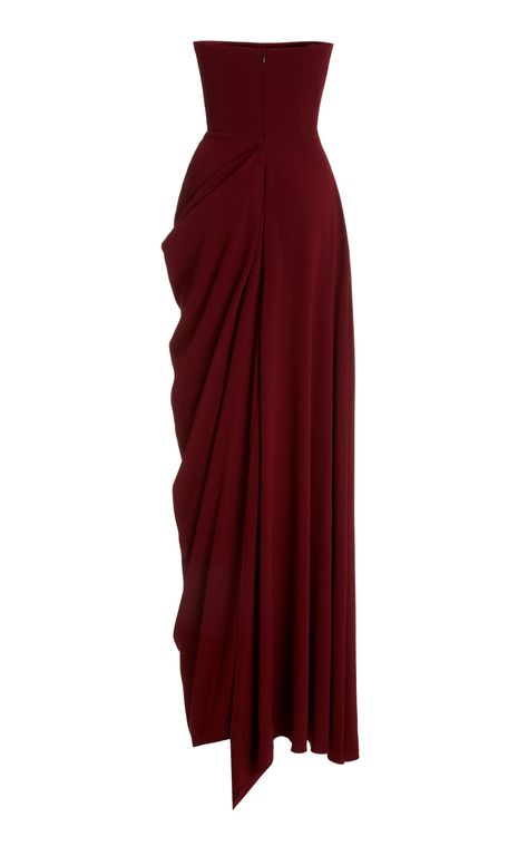 Alex Perry Red Dress, Prom Dress Uk, Red Carpet Dress, Burgundy Gown, Gown Red, Burgundy Dresses, Strapless Dresses, Evening Party Gowns, Alex Perry