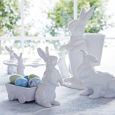 Ceramic Bunnies, Easter Tableware, Easter Things, Rabbit Artwork, Easter Rabbits, Easter Surprise, Easter Entertaining, Baby Boy Themes, Easter Gathering