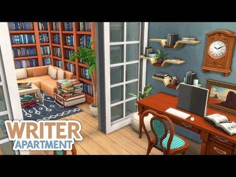 (463) Writer's Apartment // The Sims 4 Speed Build: Apartment Renovation - YouTube Sims 4 Writers Apartment, Sims 4 Writer House, Bright Sessions, The Bright Sessions, Sims 4 Speed Build, Apartment Renovation, Sims 4 Houses, Sims 4 Cc Finds, Cc Finds