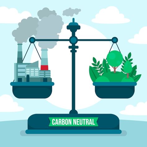 Neutral Illustration, Net Zero Emissions, Reducing Carbon Footprint, Holiday Giveaway, Holiday Giveaways, Net Zero, Carbon Offset, Renewable Sources Of Energy, Carbon Neutral