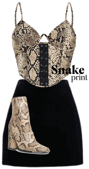 Snake Print Clothes, Snake Print Boots Outfit, Snakeskin Outfit, Print Boots Outfit, Snake Print Outfit, Clothes Polyvore, Damian Priest, Brooklyn And Bailey, Snake Print Boots