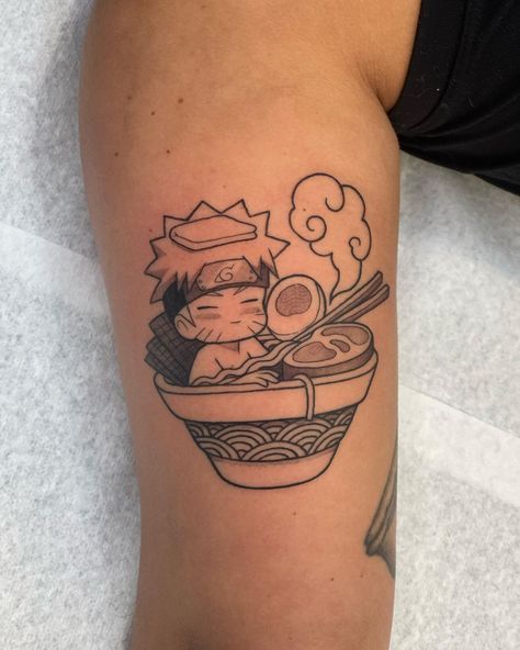 Neji Tattoo Ideas, Naruto Ramen Tattoo, Naruto Minimalist Tattoo, Naruto Small Tattoos, Naruto Tattoo Ideas Minimalist, Naruto Shippuden Tattoo Ideas, Anime Tattoos Naruto, Cute Anime Tattoos, Cool Anime Tattoos