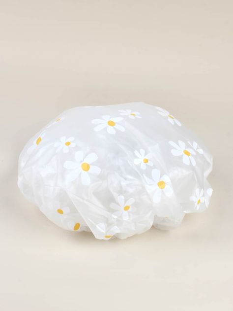 1pc Flower Print Shower Cap Shower Cap Aesthetic, Hair Doctor, Headwear Fashion, Bath Cap, Shower Caps, Shower Oil, Shower Cap, Curly Hair Tips, Cap Hair