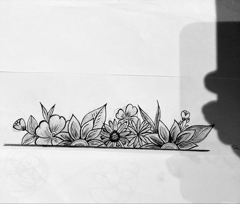 Band Of Flowers Tattoo, Leaf Cuff Tattoo, Lower Forearm Tattoo Woman Half Sleeves, Side Of Wrist Tattoo Coverup, Cover Up Tattoo Ideas Female For Women, Flower Cuff Tattoo, Horizontal Tattoos For Women, Flower Arm Band Tattoo, Trashy Tattoos