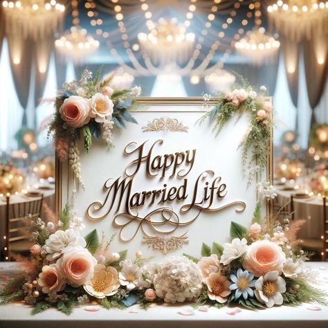 Life Wishes Quotes, Happy Married Life Wishes, Happy Married Life Quotes, Anniversary Pics, Married Life Quotes, Beach Vacation Pictures, Company Anniversary, Happy Married Life, Anniversary Pictures