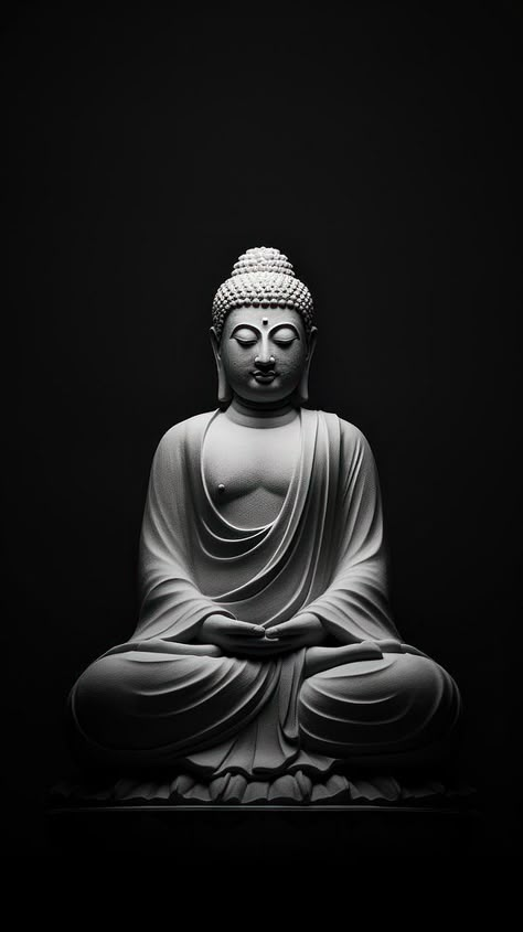 Photography of Buddhist statue black representation spirituality. | free image by rawpixel.com / Manee Rawpixel Mindfulness Backgrounds, Gautam Buddha 4k Wallpaper, Bhudha Image Hd, Buddha Pics, Spiritual Wallpaper Iphone, Buddha Photography, Gautam Buddha Image, Buddha Image Wallpaper Hd, Bw Wallpaper