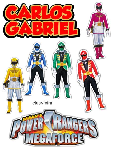 Power Rangers Printables Cake Toppers, Power Rangers Cake Topper Printable, Power Ranger Cake Toppers, Festa Power Rangers, Power Ranger Cake, Spiderman Cake Topper, Pj Masks Birthday Party, Power Ranger Birthday, Baby Pink Shoes