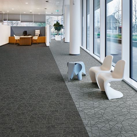 Tessera Nexus carpet tiles | Forbo Flooring Systems Carpet Tiles Design, Carpet Tiles Office, Soft Tiles, Commercial Carpet Tiles, Durable Carpet, Carpet Squares, Office Carpet, Office Floor, Commercial Carpet