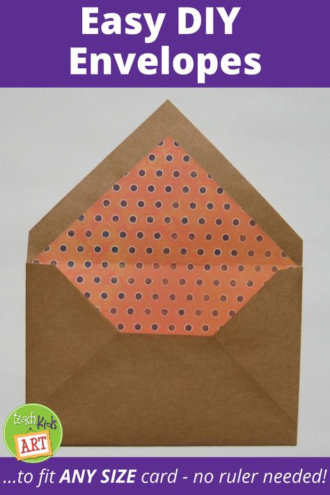 Custom Envelopes How To Make, Make Envelopes Out Of Paper, How To Make Card Envelopes, Large Envelope Diy, How To Make A Large Envelope, How To Make Envelopes For Cards, Hand Made Envelopes, Making Envelopes Out Of Paper Tutorials, Homemade Envelopes How To Make