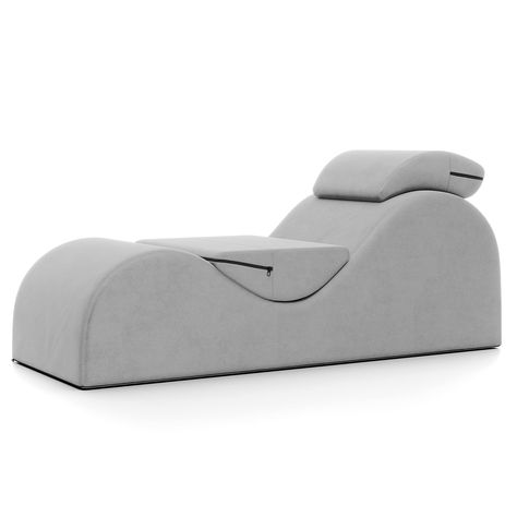 Avana Luvu Lounger - Chaise Lounge Chair for Yoga, Exercise, Massage - High Density Foam - Made in The USA - Light Grey Tantric Chair, Chaise Lounge Living Room, Stretching Exercise, Upholstered Chaise Lounge, House Wall Design, Upholstered Chaise, Lounge Chair Design, Yoga Equipment, Yoga Exercise