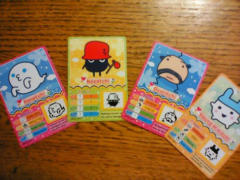 Old fashioned Tamagotchi trading/collecting cards,so awesome😊 Cute Trading Cards, Japanese Card Design, Trading Cards Design, Tamagotchi Game, Trading Card Design, Art Business Cards, Fun Card Games, Game Illustration, Card Drawing