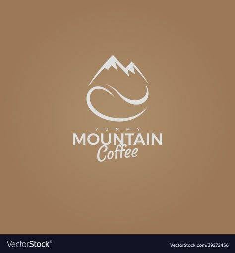 Mountain Coffee Logo, Earthy Logo Design, Mountain Cafe, Earthy Logos, Coffee Plan, Coffee Shop Names, Coffee Designs, Lounge Logo, Coffee Shop Business