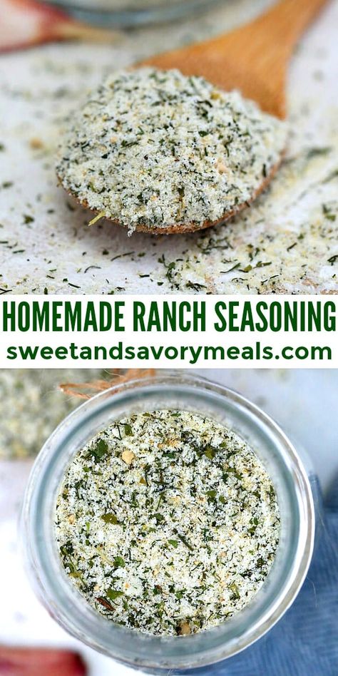 Ranch Seasoning Mix Recipes, Ranch Seasoning Recipes, Ranch Dressing Recipe Homemade, Homemade Ranch Seasoning, Homemade Seasoning, Ranch Dressing Recipe, Ranch Seasoning Mix, Pantry Ingredients, Homemade Ranch Dressing