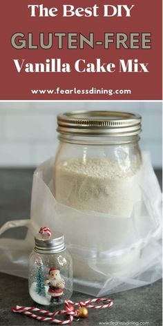 This DIY gluten free vanilla cake mix makes a great gift for the holidays, teacher gifts, or store in your pantry up to 8 weeks. It is so easy to have a homemade cake mix on-hand in your pantry. Store in a mason jar. fearlessdining Gluten Free Cake Mix Recipes, Dessert Gf, Gluten Free Christmas Recipes, Jar Mixes, Homemade Cake Mixes, Gluten Free Cake Mixes, Gluten Free Vanilla Cake, Gf Sweets, Gf Cake