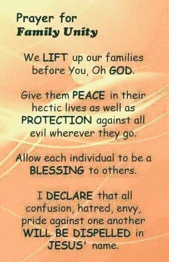 Prayer For Family Unity, Unity Prayer, Psalm 133, Prayer For My Family, Family Unity, Faith And Hope, Deliverance Prayers, Spiritual Warfare Prayers, Mom Prayers