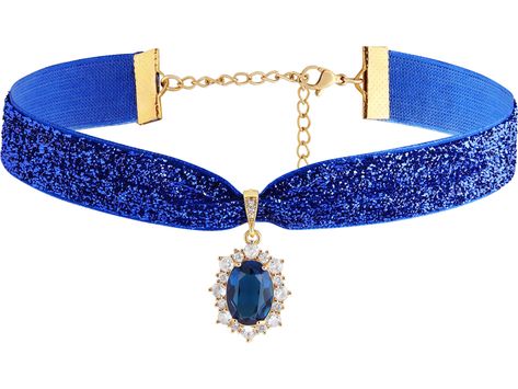 PRICES MAY VARY. GOTHIC GOTH VINTAGE BLUE RHINESTONE VICTORIAN CHOKER NECKLACE: Our Blue Velvet Victorian choker goes with most everyday outfits and look great with goth and vintage clothing and can be used as a Halloween or Valentine's Day costume MATERIALS: Meticulously crafted from high-quality stainless steel, copper and velvet SIZE & LENGTH: The Pendant measures 0.67 inches in width, 0.9 inches in length. The choker length is 12.6 inches, extender chain 4.3 inches PERFECT GOTHIC VINTAGE JEW Victorian Choker Necklace, Victorian Choker, Red Choker, Gothic Choker, Goth Choker, Goth Vintage, Lace Choker Necklace, Blue Choker, Goth Necklace