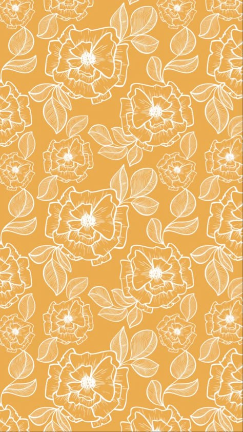 Flower Aesthetics, Floral Design Pattern, Boho Background, Mustard Wallpaper, Modern Florals, Wallpaper Iphone Boho, Aesthetic Orange, Modern Floral Design, What Is Art