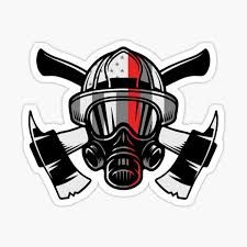 Firefighter Axe Stickers | Redbubble Firefighter Stickers, Phone Case Decals, Firefighter Gifts, Canadian Flag, School Supply Labels, Boho Bedroom Decor, Pencil And Paper, Botol Air, Car Stickers