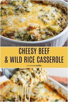 Cheesy Beef & Wild Rice Casserole Orzo Casserole Ground Beef, Cheesy Wild Rice Casserole, Ground Beef And Celery Recipes, Rice Casserole Recipes Crockpot, Wild Rice Hamburger Hotdish, Wild Rice Recipes Casseroles, Broccoli Cheese Casserole With Rice Ground Beef, Hamburger And Wild Rice Recipes, Hamburger Wild Rice Hotdish