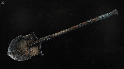 ArtStation - Shovels Post Apocalypse, Fantasy Armor, Tech Design, Garden Trowel, Shovel, Warhammer 40k, Life Is, Fantasy Art, Concept Art