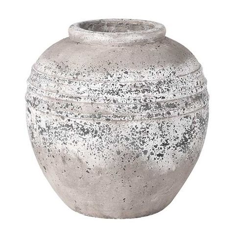 Stone Effect Round Vase, Grey Grey Vases, Stone Vase, Urn Vase, Round Vase, Barker And Stonehouse, Grey Ceramics, Metal Vase, Stoneware Vase, Classic Decor