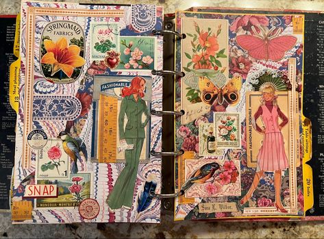 Maximalist Scrapbook, Glue Books, Journal Inspiration Writing, Collage Book, Scrapbook Art, Art Journal Therapy, Glue Book, Junk Art, Art Diary