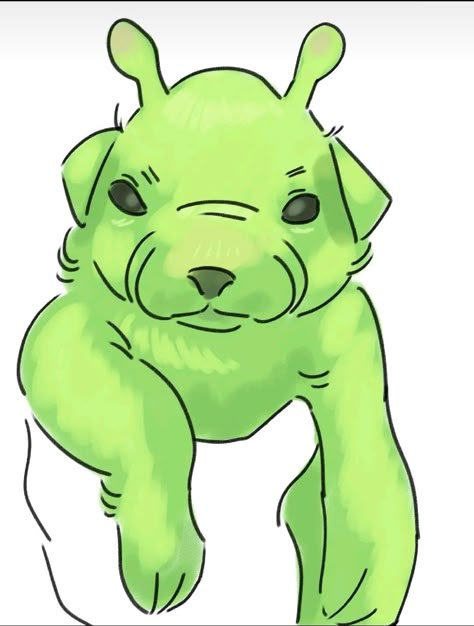 a green alien puppy Silly Alien, Alien Dog, Aliens Guy, Scooby Doo Images, Alien Drawings, Alien Aesthetic, Goofy Drawing, Cute Alien, Space Aliens