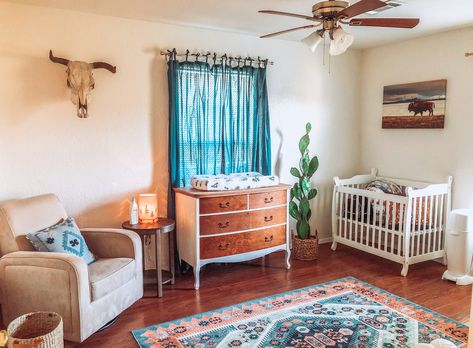 Southwestern Nursery Theme, Old Western Nursery Theme, Western Nursery Dresser, Dessert Themed Nursery, Wild West Nursery Theme, Texas Nursery Theme, Country Boho Nursery, Gender Neutral Nursery Western, Simple Western Nursery