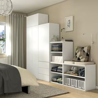 PLATSA System - Customisable Storage Solutions for Your Home - IKEA Platsa Ikea Ideas Bedroom, Platsa Ikea Ideas, Thomas Bedroom, Ikea Bedroom Storage, Sloping Ceiling, Armoire Ikea, Ikea Uk, Recycled Door, Smart Bedroom