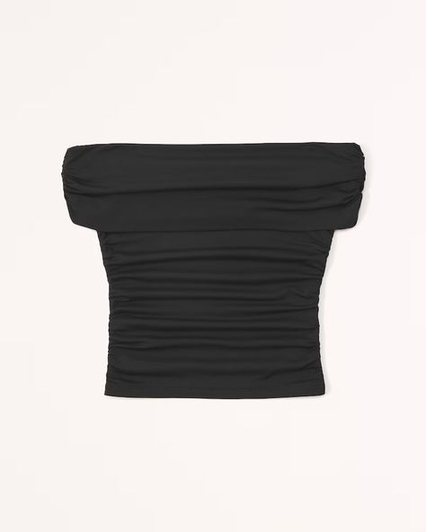 Women's Cotton-Modal Ruched Off-The-Shoulder Top | Women's New Arrivals | Abercrombie.com Abercrombie Aesthetic, Ruched Top, American Clothing, Dream Clothes, Women's Tops, American Apparel, Abercrombie Fitch, Casual Tops, Shoulder Top