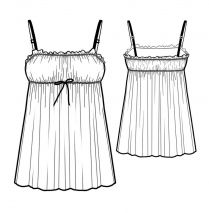 Lekala Sewing Patterns - WOMEN Lingerie / Undergarments Sewing Patterns Made to Measure and Royalty Free Top Technical Drawing, Sewing Patterns Free Women, Jumpsuit Pattern Sewing, Trendy Sewing Projects, Sewing To Sell, Sewing Lingerie, Sketches Dresses, Womens Sewing Patterns, Fashion Sewing Pattern