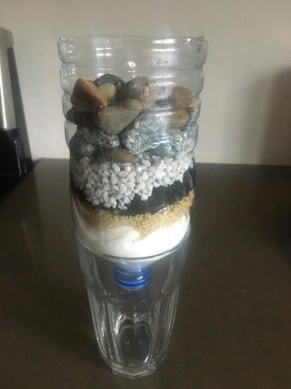 How to Make a Homemade Water Filter : 10 Steps - Instructables Berkley Water Filter Diy, Diy Filter Water, Homemade Water Filter Science Project, Diy Berkey Water Filter Stand Ideas, Diy Water Filter School Project, How To Make A Water Filter, How To Filter Water, Diy Water Filter System, Homemade Water Filter