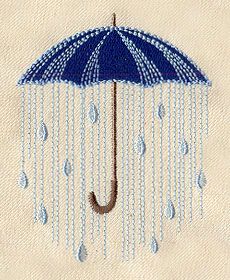 Rainy Day | Urban Threads: Unique and Awesome Embroidery Designs Sashiko Embroidery, Paper Embroidery, Japanese Embroidery, Sewing Embroidery Designs, 자수 디자인, Hand Embroidery Stitches, Vintage Embroidery, Embroidery Inspiration, Embroidery Tutorials