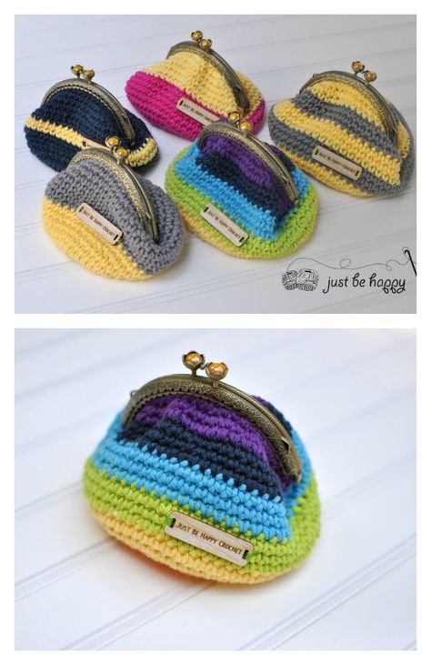 Crochet Coin Purse Free Pattern Coin Purse Crochet Pattern, Appliques Au Crochet, Crocheted Purses, Coin Purse Pattern, Crochet Coin Purse, Crochet Shell Stitch, Confection Au Crochet, Crochet Pouch, Crochet Clutch