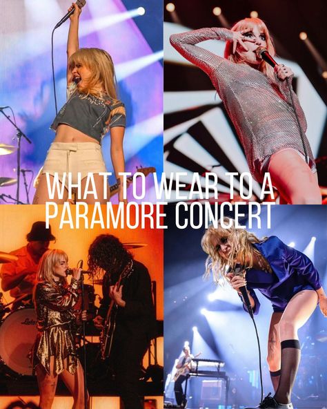 What I Wore To The Paramore Concert & 27 Outfit Ideas - ljanestyle Nu Metal Concert Outfit, Paramore Outfits, Hayley Williams Haircut, Metal Concert Outfit, Paramore Concert, Metal Concert, Pop Punk Fashion, Concert Dresses, Family Photoshoot Outfits