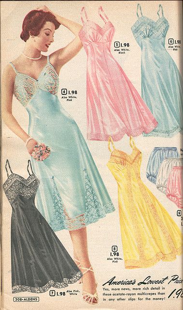 The 50s Fashion, Nightgown Pattern, Fashion 50s, Classic Lingerie, Retro Lingerie, 20th Century Fashion, Pretty Lingerie, Nightgowns, 50s Fashion