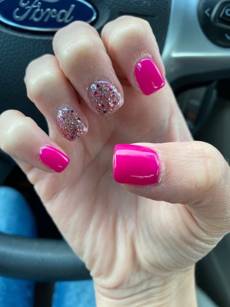 Vday Nails, Glitter Manicure, Gel Acrylic Nails, Fall Gel Nails, Pink Sparkle, Hot Hair Styles, Girls Nails, Dipped Nails, Nail Designs Summer