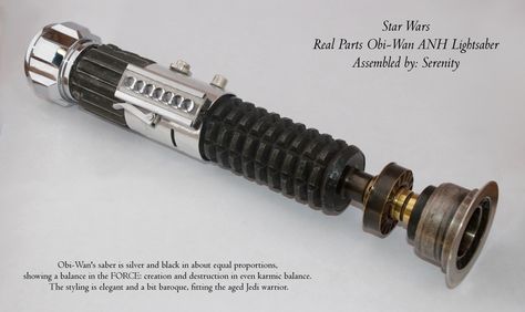 My Original Parts Obi-Wan ANH Lightsaber - Photos and Build Info Lightsaber Diy, Lightsaber Parts, Obi Wan Lightsaber, Diy Lightsaber, Custom Lightsaber, Ben Kenobi, Lightsaber Design, Lightsaber Hilt, Star Wars Diy