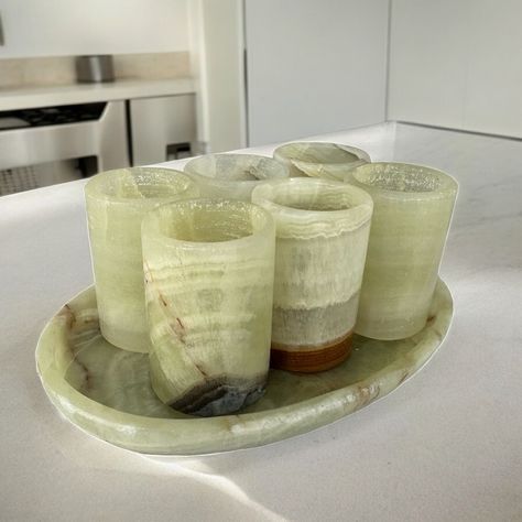 Tequila Glasses, Unique Shot Glasses, Glass Aesthetic, Glasses Unique, Apartment Decor Inspiration, Dream Apartment, Onyx Stone, Shot Glasses, Entertaining Guests